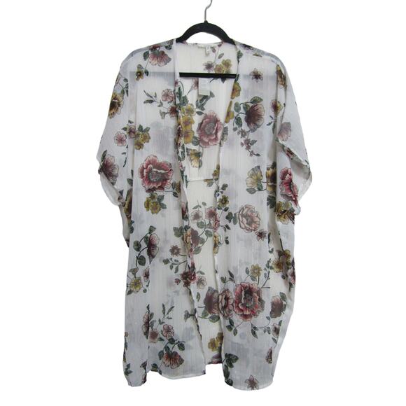 Maurices Floral Wrap Cover Top Womens sz S/M Boho Cottagecore Whimsical Kimono - Picture 1 of 6